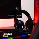 Gamer Headset com LED RGB, Fone De Ouvido, Computador PC