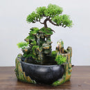Fonte de Cachoeira de Mesa com Bomba | Fonte Zen Rockery Decorativa | Ornamento de Água Relaxante