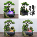 Fonte de Cachoeira de Mesa com Bomba | Fonte Zen Rockery Decorativa | Ornamento de Água Relaxante