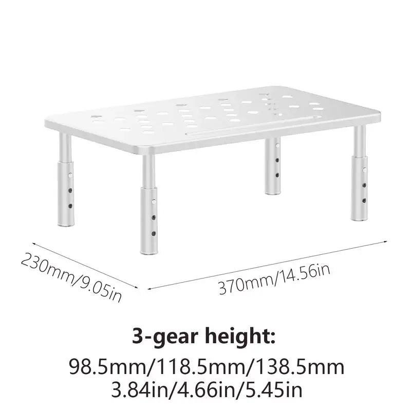 Suporte de monitor ajustável de 3 alturas para mesa