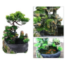 Fonte de Cachoeira de Mesa com Bomba | Fonte Zen Rockery Decorativa | Ornamento de Água Relaxante