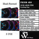 Cooler Fan 120mm ARGB Ldpcsj Prisma 4RS com Design Espelho Infinito PWM 4 Pinos