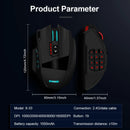 Mouse Gamer Sem Fio E-YOOSO RGB | 2.4G USB | 16000 DPI | 16 Botões Programáveis | PC e Notebook