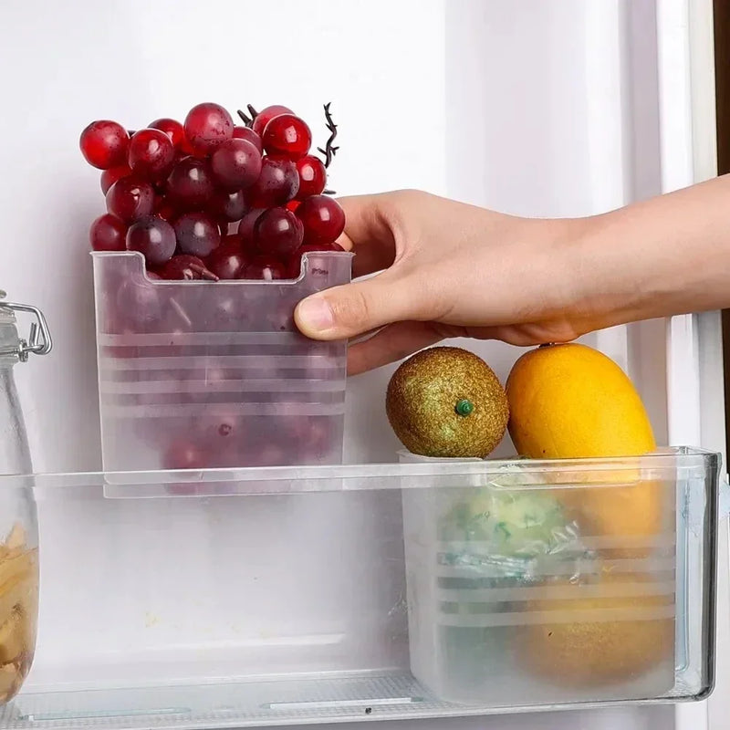 Caixa plástica para armazenamento e organização de frutas ou talheres