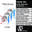 Cooler Fan 120mm ARGB Ldpcsj Prisma 4RS com Design Espelho Infinito PWM 4 Pinos