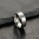 Anel de Aço Inoxidável Preto Fosco | Joia Unissex de Moda