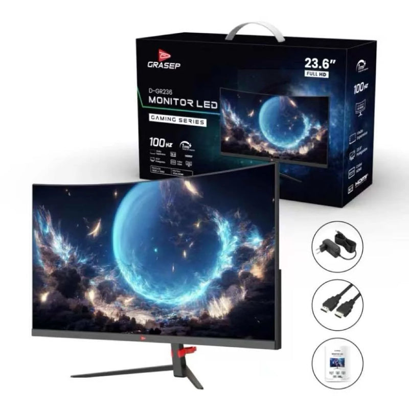 Monitor Tela Curva LED Full HD 23.6" GRASEP D-GR236 Gaming Series