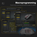 Mouse Gamer Sem Fio E-YOOSO RGB | 2.4G USB | 16000 DPI | 16 Botões Programáveis | PC e Notebook