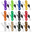 4mm barraca de acampamento reflexivo amarrar corda tensor fixação corda vento fivela polia catraca toldo corda gancho