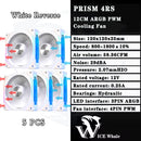 Cooler Fan 120mm ARGB Ldpcsj Prisma 4RS com Design Espelho Infinito PWM 4 Pinos